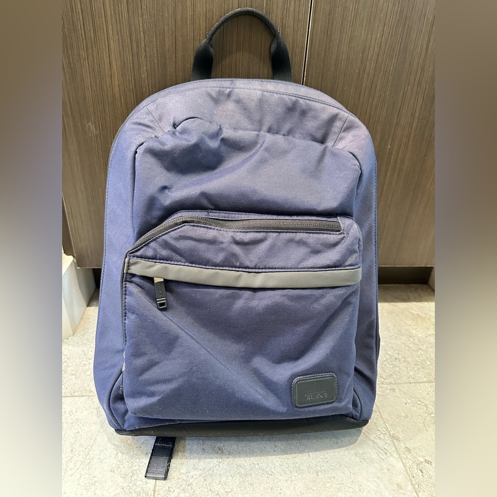 TUMI Brand Navy Blue Backpack - Used